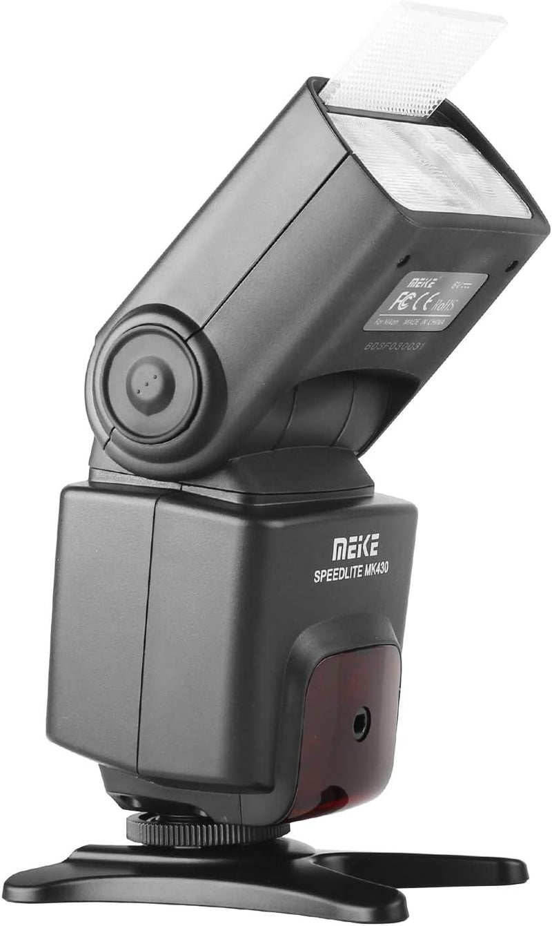 Meke Meike MK430 TTL LCD Flash Speedlite Compatible with Canon DSLR Camera EOS 70D 77D 80D Rebel T7i T6i T6s T6 T5i T5 T4i T3i SL2 and with Standard Hot Shoe Stand - Image 2
